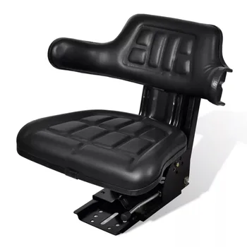 

VidaXL Tractor Seat With Suspension Black Excavator Wheel Loader Bulldozer Tractor Seat Cover Seat Wholesale V3