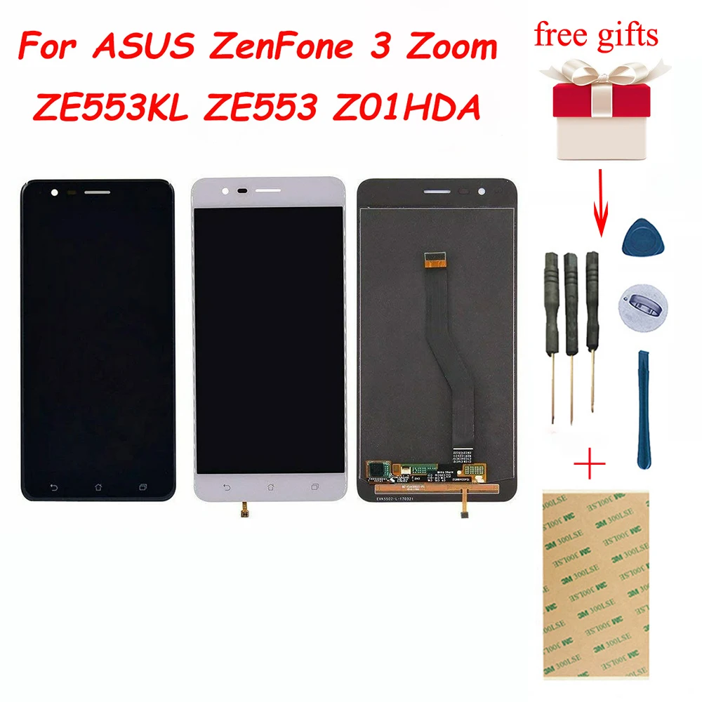 ЖК дисплей для ASUS ZenFone 3 Zoom экран ZE553KL сенсорный дигитайзер стекло панель Z01HDA