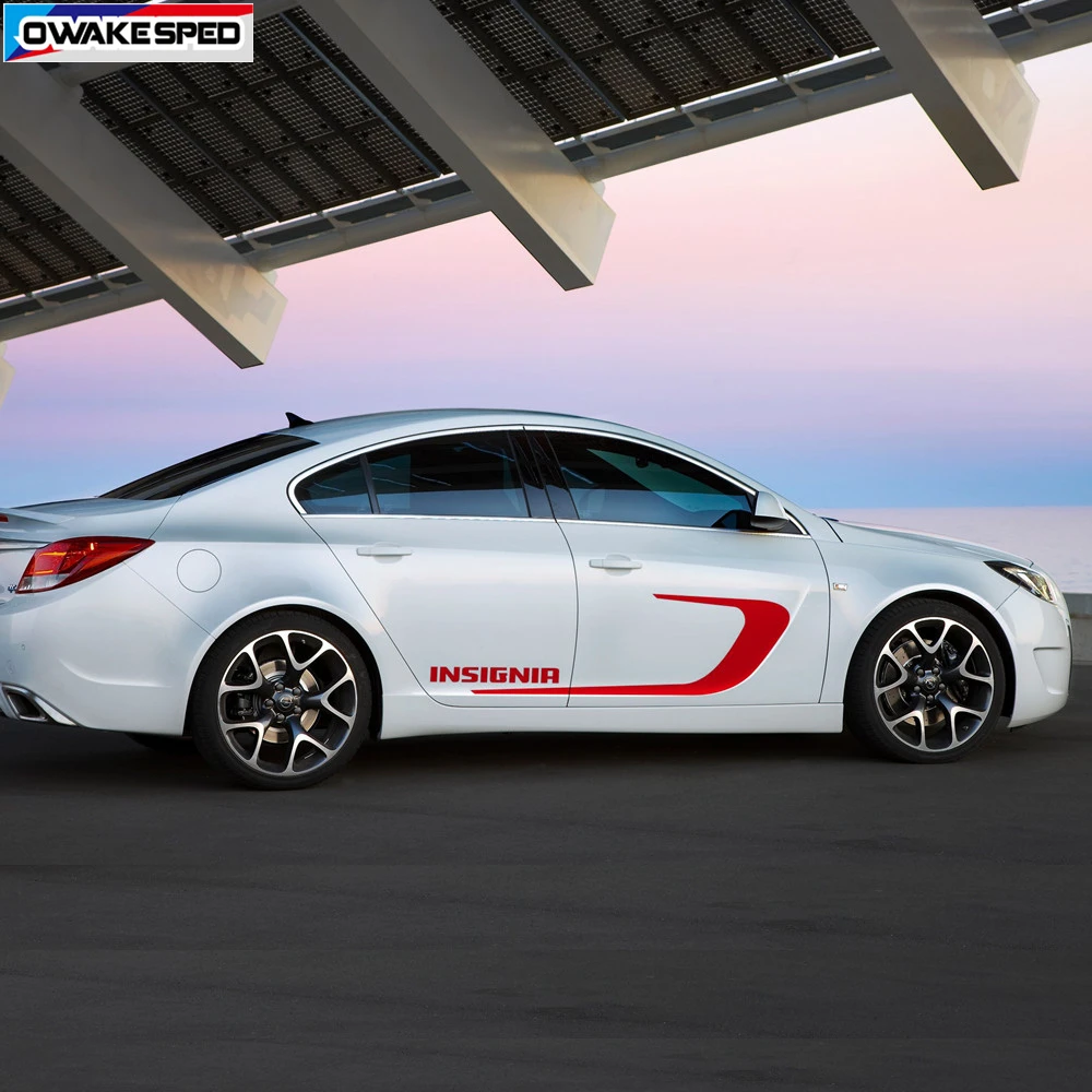 

Both Side Body Decor Sticker Car Styling Door Vinyl Decal Auto Accessries For Opel Insignia OPC 2009-2014 Sport Stripes