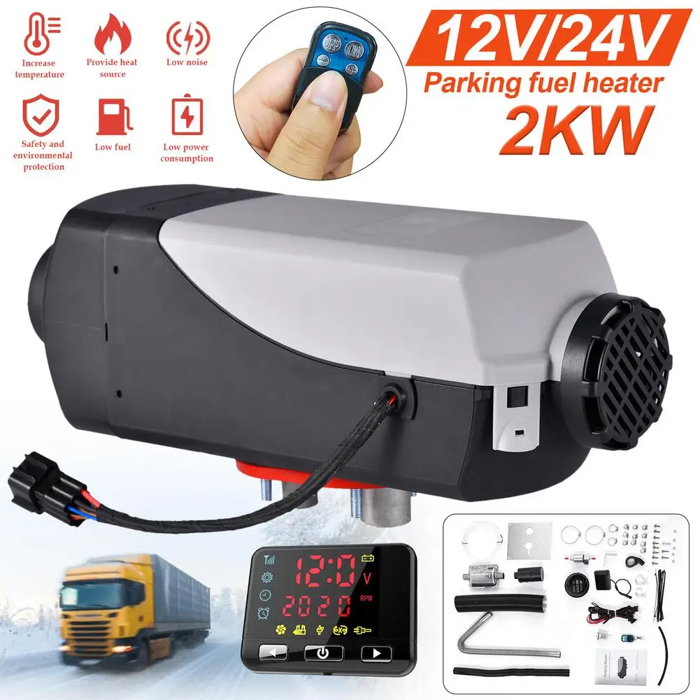 

2KW 12V/Air Heater LCD Compact Low Noise For Truck Boat Van RV- To Replace Eberspacher D4,Heater