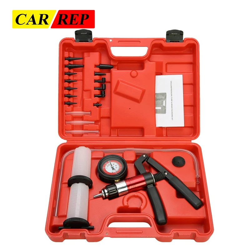 

Auto Diagnostic-tool Car Repairing Handheld Vacuum Pistol Pump Brake Bleeder Adaptor Fluid Reservoir Oil Tester Tools Kit