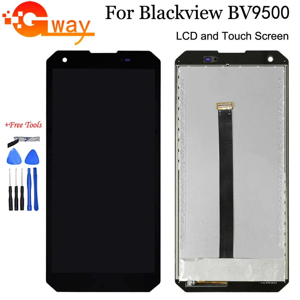 

5.7" Black For Blackview BV9500 LCD Display + Touch Screen Digitizer Assembly Replacement For Blackview BV9500 Pro With Tools
