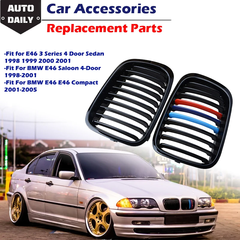 Передняя решетка радиатора Racing M Performance Style подходит для BMW E46 3 серии 4 Двери Седан