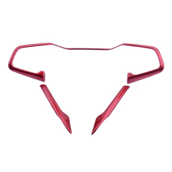 

1Set Car Red Steering Wheel Decor Cover Trim Fit For Honda CR-V CRV 2017 2018 2019 2020