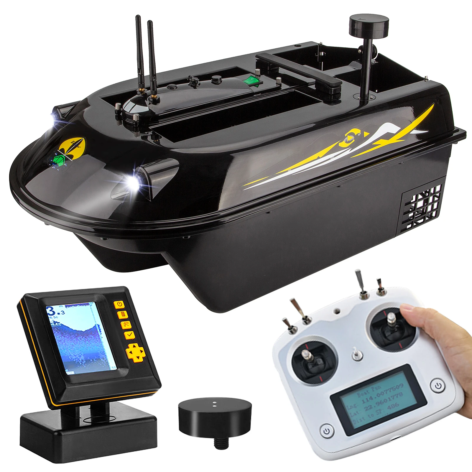 Gps Rc Fish Bait Boat 8kg Load W/ 600m 
