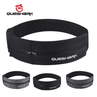 QUESHARK Pro Reflective Elastic Waistband Sport Bag Double Zipper Pocket Running Gym Yoga Waist Belt Pack Phone Wasit Wallet Bag 1