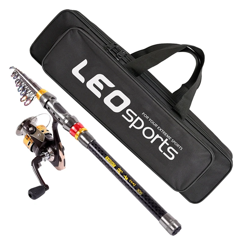 

Leo 2.1M Fishing Rod Reel Combo Fishing Rod Reel Kit With Carbon Fiber Fishing Rod Pole + Spinning Fishing Reel + Fishing Tackle