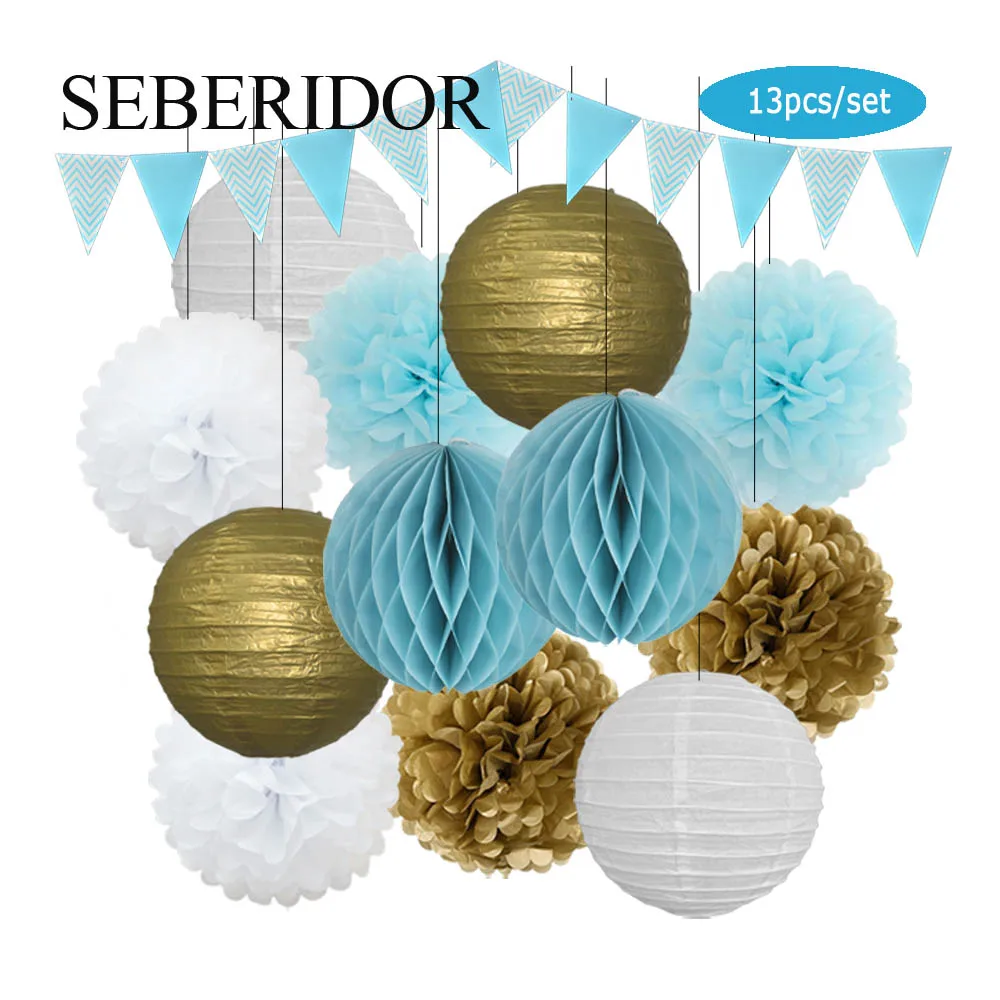Gold Light Blue Set
