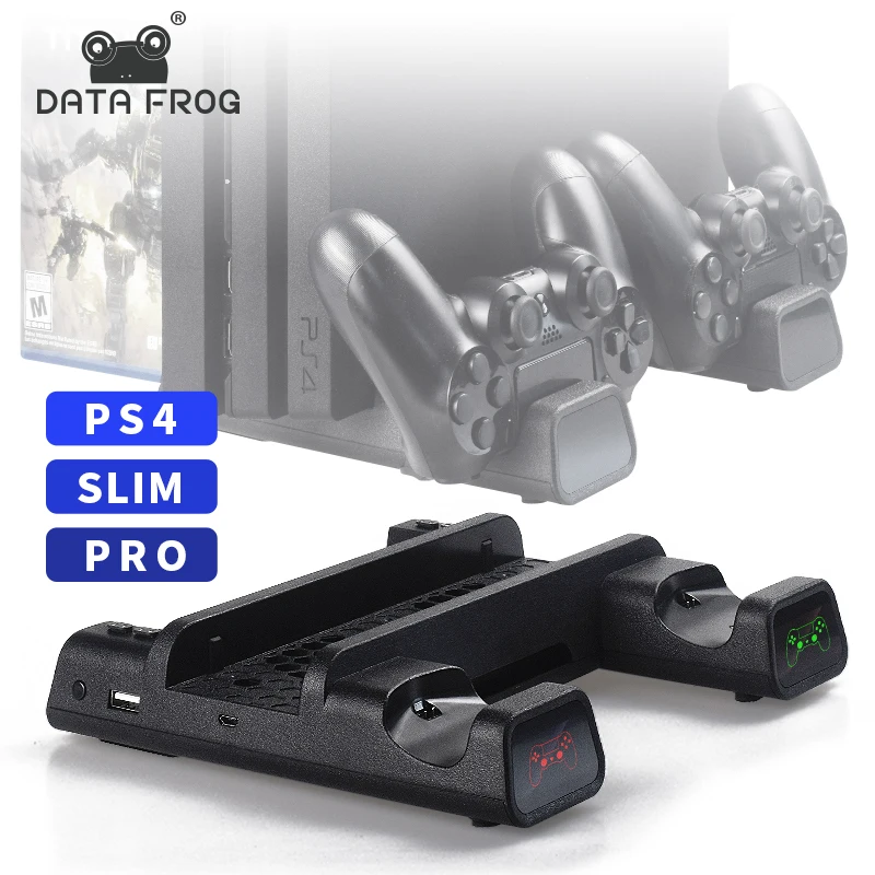 Вертикальная подставка 3 в 1 для PS4/PS4 Slim/PS4 PRO зарядка двух контроллеров|Подставки и