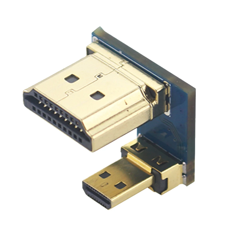 2pcs Metal Portable Small HDMI To HDMI Durable Converter Accessories Tools Practical Adapter Connect For Raspberry Pi 4B Micro