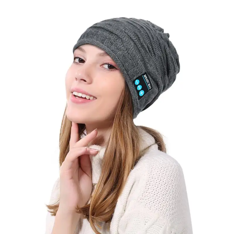 Bluetooth Earphone Music Hat Winter Wireless Headphone Cap Headset With Mic Sport Hat For Xiaomi Phone Portable Headset 1