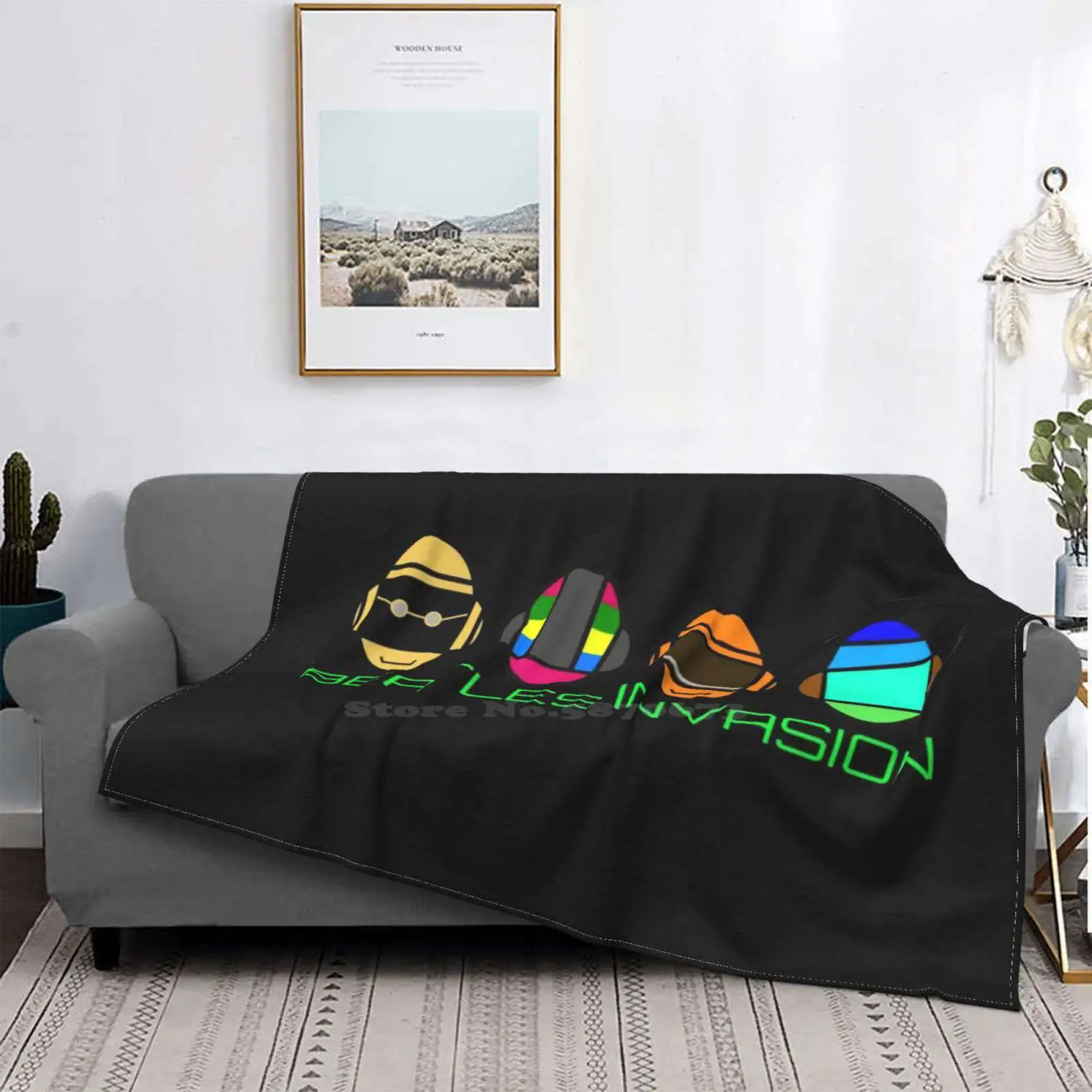 Invasion Trend Style Funny Fashion Soft Throw Coperta Musica John Paul George Ringo Lennon Ryan Starr Invasion Magic Moon