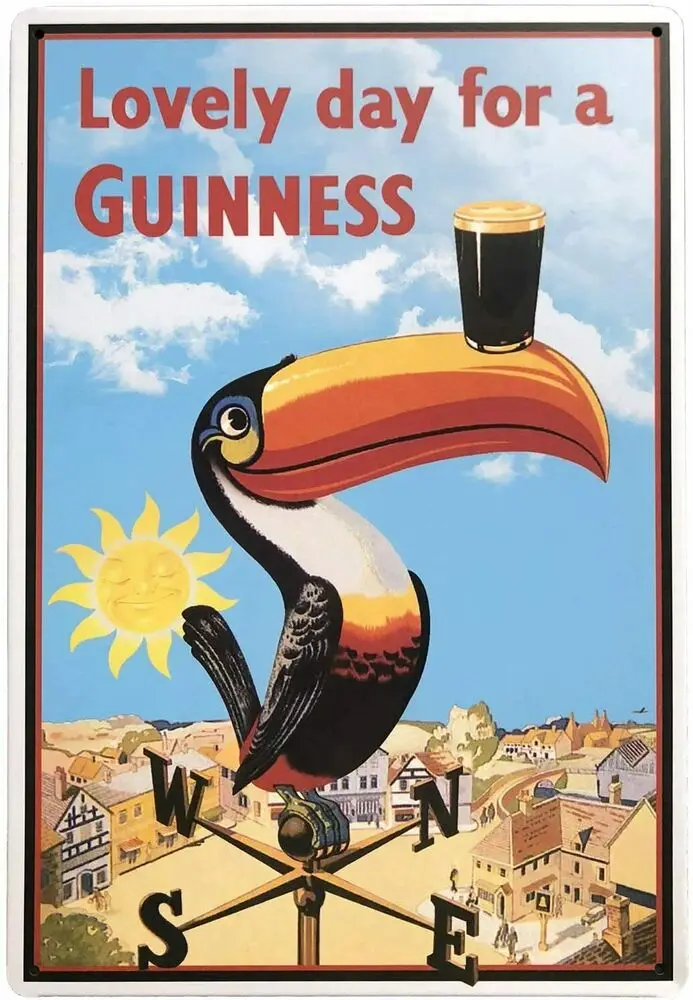 Lovely Day for A Guinness Pub Irish Man Cave Bar Beer Drinking Metal Sign 8 x 12 | Дом и сад