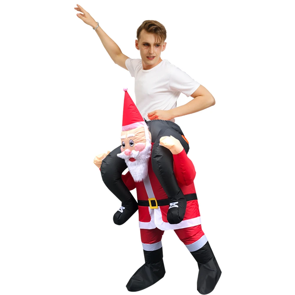 

Christmas Santa Claus Inflatable Costumes Halloween Cosplay Costume Carry Me Role Play Disfraz Party Dress for Adult