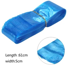 100 шт./упак. одноразовые тату-машинка зажим шнур крюк рукав сумки синего цвета Пластик гигиены крышка поставки принадлежностей для татуировок 61*5 см