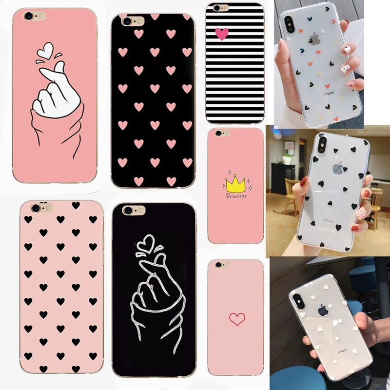 Cute Love Heart Pink Pig Print Back Cover For Iphone X 7 6 6s 8plus 5 5s Se Phone Case Soft Cases Coque For Iphone 8 8 Plus Mobile Phone Cases Covers Aliexpress