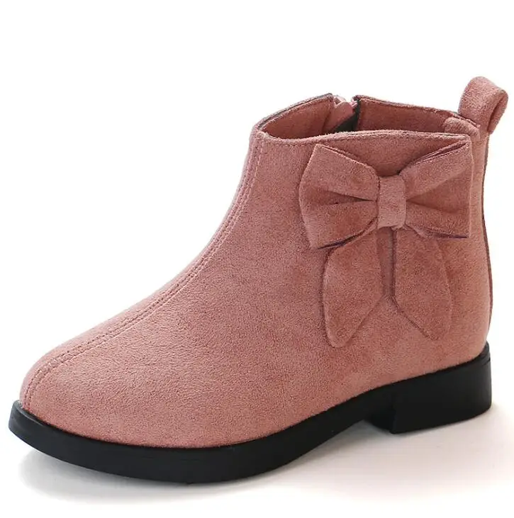 Ботинки martin для девочек кожаная спортивная обувь для девочек детские теплые ботинки модная мягкая подошва зимняя обувь для принцесс детские кроссовки - Цвет: Pink Single