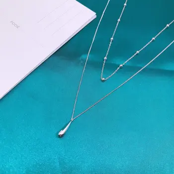 

Two layers Charms Overall Sterling Silver 925 Original Luxury Pendants Necklace Women Cross Chain Fine Craftsmanship Jewelry