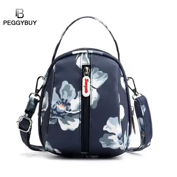 

Fashion Women Crossbody Zipper Mobile Phone Shoulder Bag Lady Female Multifunction Handbag Flower Print Purse Small Handbag