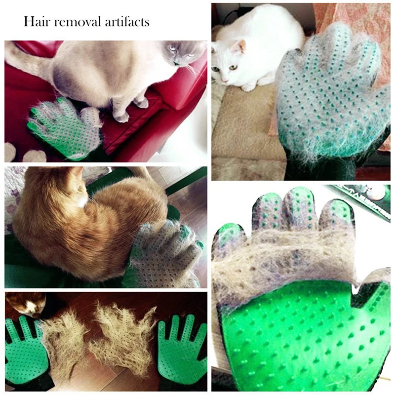 Silicone Pet Dog Grooming Gloves Cat Hair Brush Shower Comb Dog Bath Deshedding Pet Massage Gloves cleaning Supplies Right Hand15