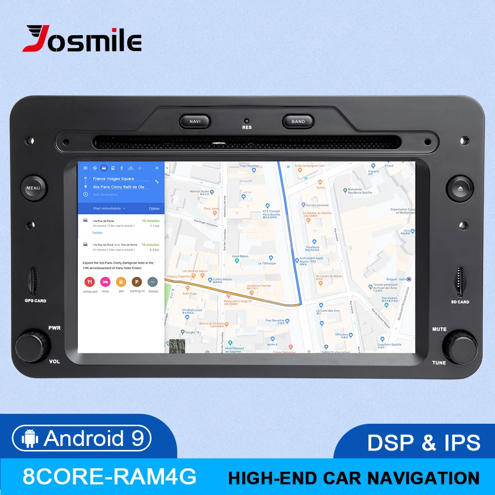 Perfect 2 din IPS DSP Autoradio  Android 9.0 Car GPS DVD Player For Alfa Romeo 159 Brera Spider Sportwagon Navigation Multimedia Carplay 3