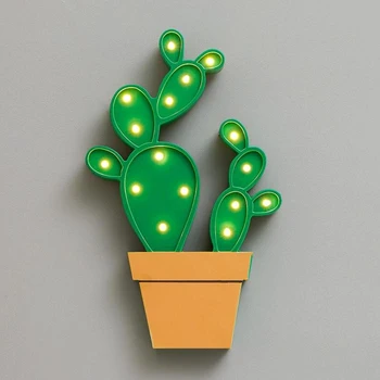 

Night light "Cactus in a pot" 16xLED batteries 2AAA green-brown 18.5x3.5x29.5 cm 5089619