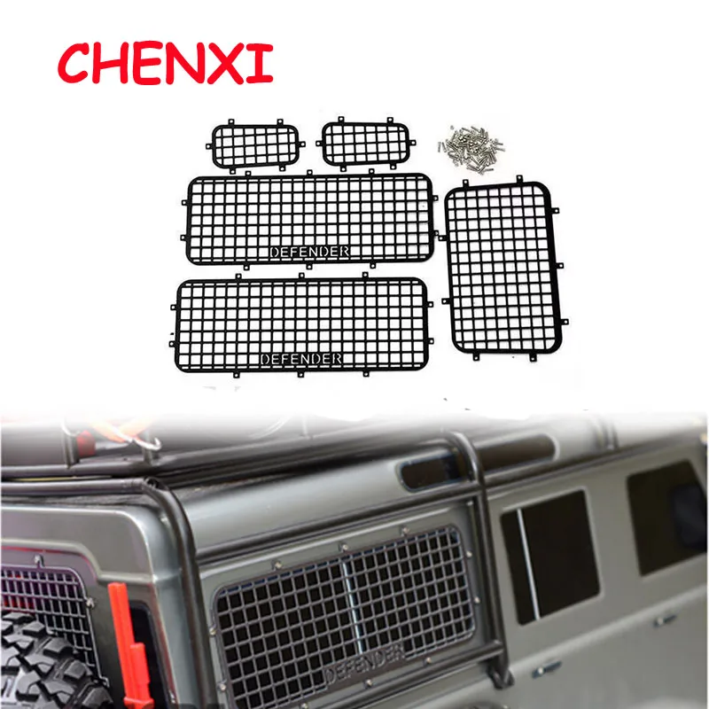 

5Pcs Metal Stereoscopic Window Mesh Protective Net for 1/10 RC Crawler Car Traxxas TRX-4 TRX4 Defender L07