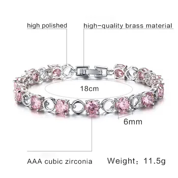 

RUIYI H15 stainless steel fashion jewelry for birthday gift rose many men's popular style Pink lovely crystal hot sell style