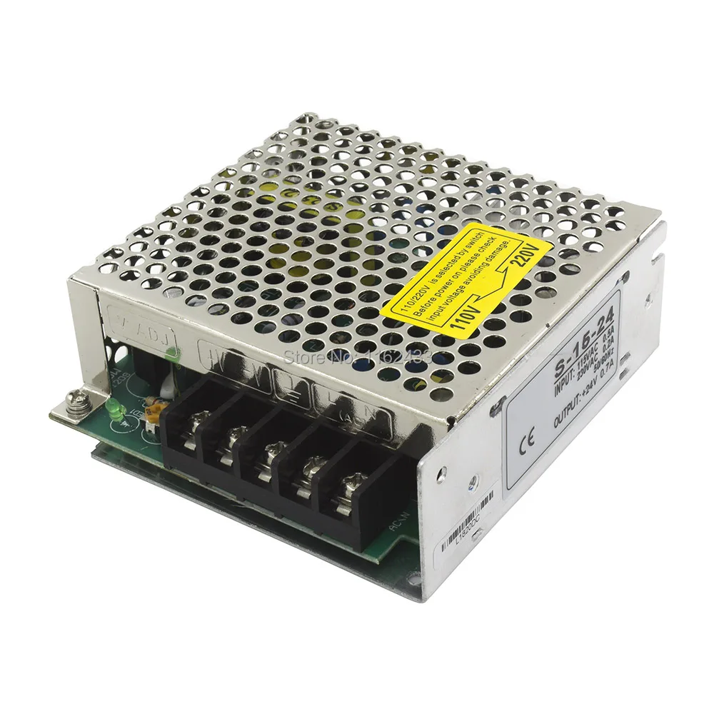 S-15-24 15W 24VDC 0.7A Одиночная группа импульсный источник питания AC 110 V/220 V к DC 24V