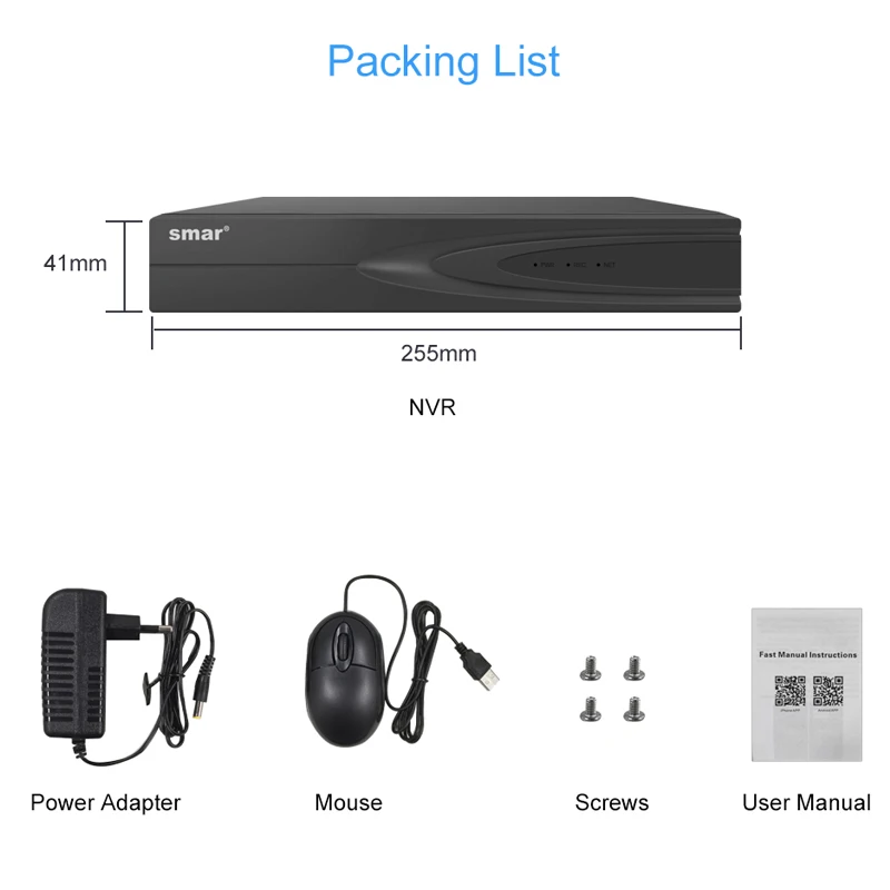 Network Video Recorder Smar 4K Ultra HD 9CH 16CH CCTV NVR H.265 for 8MP IP Camera Metal Network Video Recorder ONVIF for Security System XMEYE Cloud