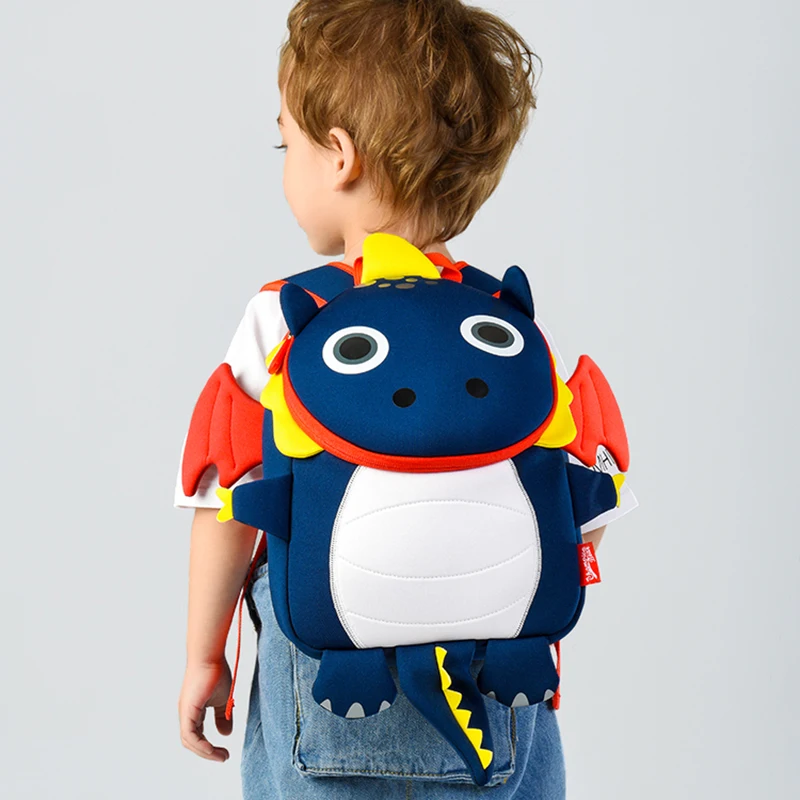 Школьные сумки для детей ясельного возраста 3D мультфильм дракон дизайн для мальчиков Водонепроницаемый школьный детский рюкзак для девочек животное дорожная сумка