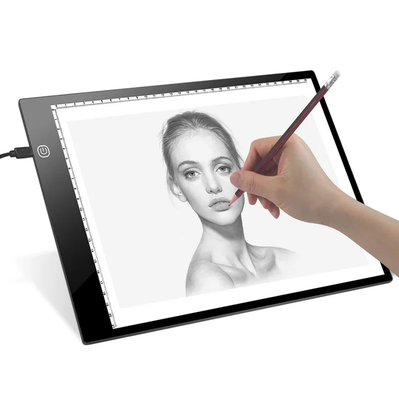 Графический планшет с памятью USB A4 светодиодный художественный тату-арт трафарет, доска, светильник, коробка для трассировки, доска для рисования, коврик, высокий светильник, плавное затемнение