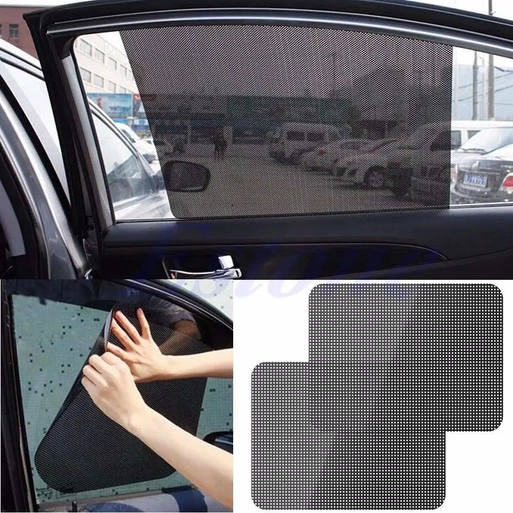 1 Pair Car Rear Window Sun Shade Sunshine Blocker Sun Visor Static Cling