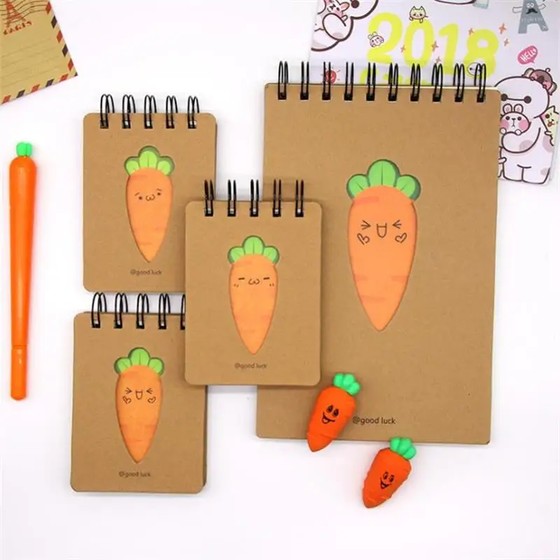 

TOPSTHINK A5/A7 sketchbook Diary Drawing Painting Graffiti creative cute carrot coil notepad students portable notebook