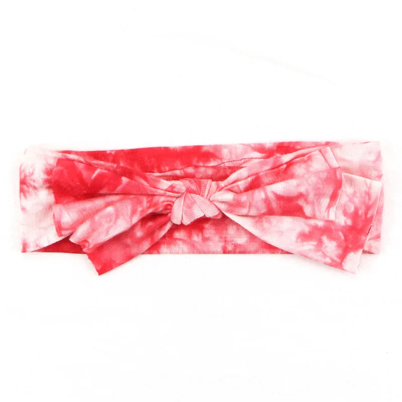 Sunlikeyou Kids Bowknot Baby Hair Accessories Bows Cotton Elastic Newborn Toddler Camouflage Print Turban Baby Girl Headbands - Цвет: red
