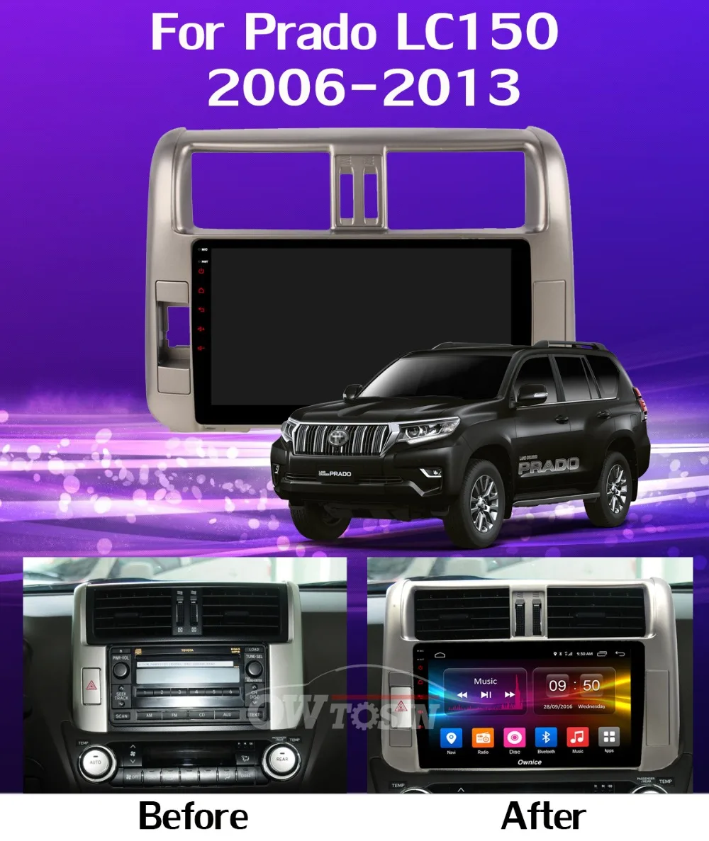 Perfect 360° Panoramic Android 9.0 8Core 4G+64G SPDIF DSP CarPlay Car Multimedia Player for Toyota Prado 150 Land Cruiser J150 GPS Radio 8