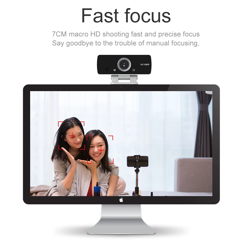 Full HD 1080P Webcam Camera Microphone USB Auto Focus