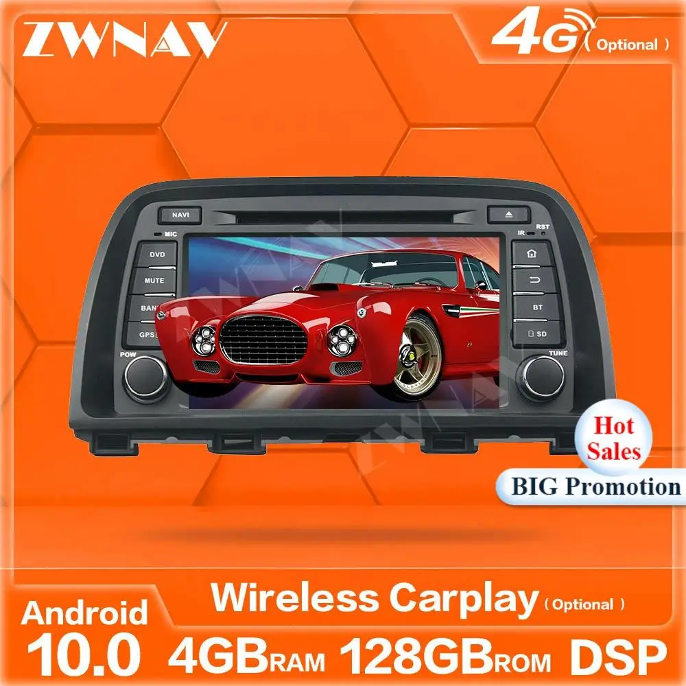 128G беспроводной Carplay Android экран плеер для Mazda CX-5 Atenza 2013 2014 2015 2016 2017 2018 GPS аудио Радио