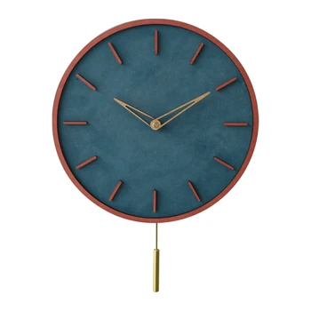 

Simple Quartz Wall Clock Wood Hanging Home Fashion Wall Watches Personality Silent Zegar Na Sciane Household Products EF50WC