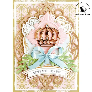 

Panalisacraft Frame Crown Metal Cutting Dies And Stamps cut die scrapbooking Album Paper Card Craft Embossing