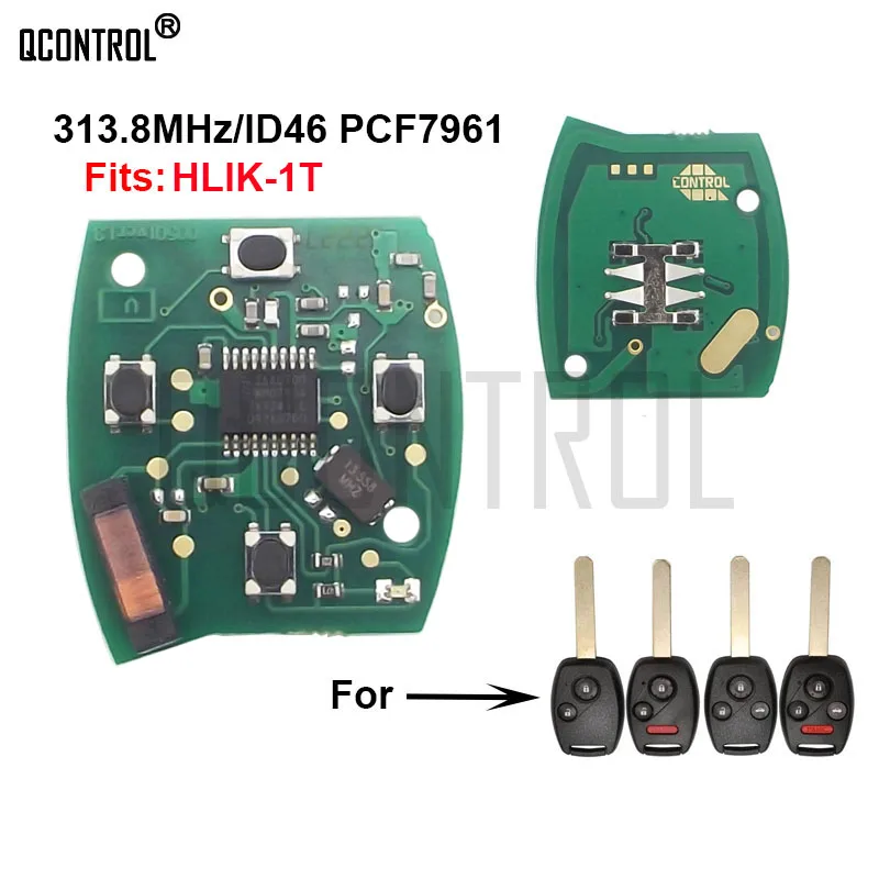 QCONTROL Car Remote Key Circuit Board for Honda HLIK1T Accord Element