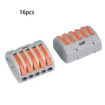 

Mini Fast Wire Connectors Universal Compact Wiring Conductor Push-in Terminal Block Soft And Hard Wire Connector
