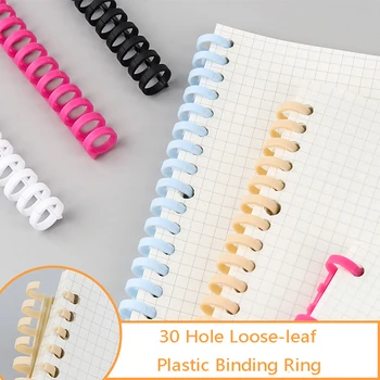 

Loose-leaf Plastic Binding Ring Spring Spiral Rings for 30 Holes A4 A5 A6 Paper Notebook Stationery Office Supplies