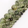 Natural Stone B Prehnite Jade Round Loose Beads for Needlework Jewelry Making 6 8 10mm Diy Bracelet Necklace Accessories 15 inch 1