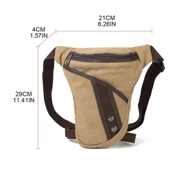 

Portable Men Motorcycle Rider Canvas Drop Leg Bag Military Belt Waist Fanny Pack H8WD