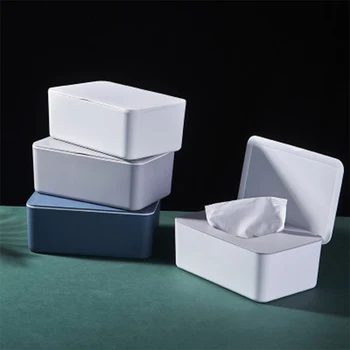 

New Wet Tissue Box Desktop Seal Baby Wipes Paper Storage Box Dispenser Holder Household Plastic Dust-proof With Lid Tissue Box