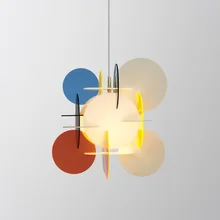 Lustre de couleur pour chambre d'enfants, décoration nordique de balcon, porche, chambre à coucher, jardin d'enfants, salle à manger