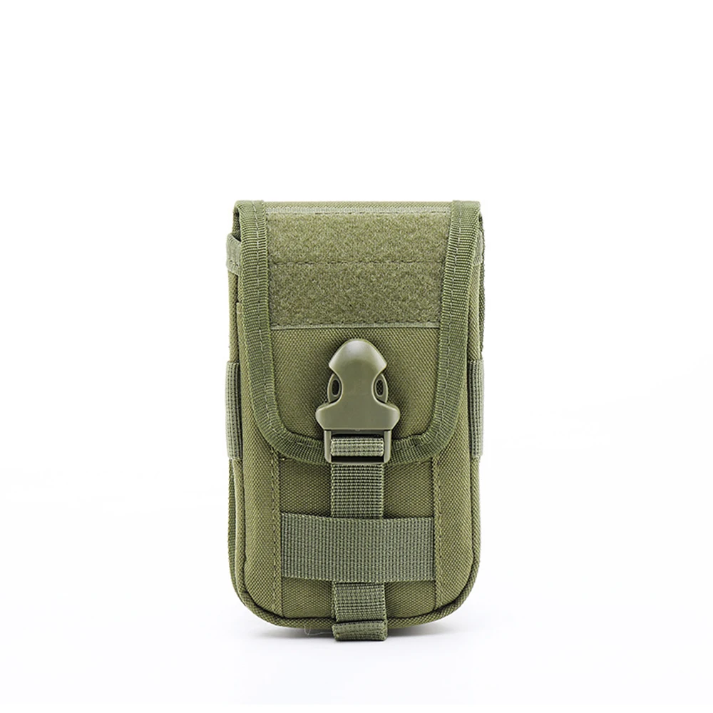 Тактическая двухслойная сумка для телефона, сумка для мобильного телефона, сумка для денег, Сумка с ремнем, военная охотничья сумка, поясная сумка - Цвет: Green