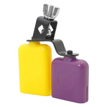 

Orange & Purple Plastic Latin Percussion Drum Cow Bell Sports Games Cheers Wedding Cow Bell Drums Percussion Instruments