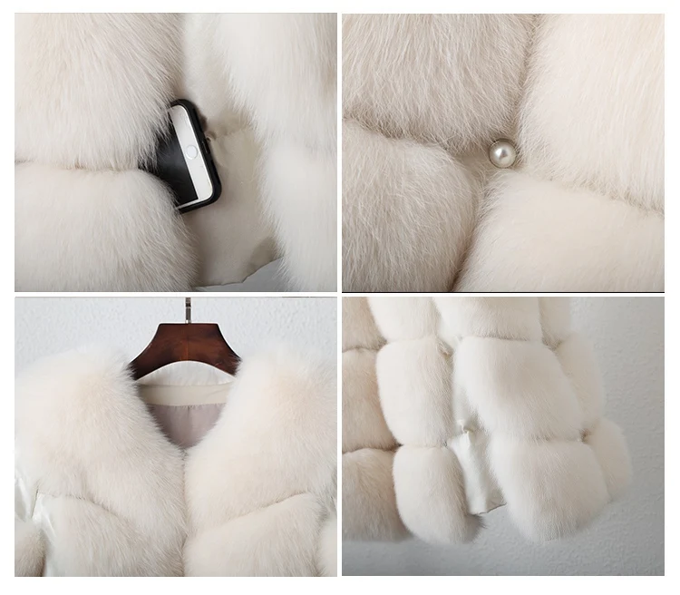 ZDFURS* зимнее женское пальто из натурального Лисьего меха, куртка с мехом, женский пуховик с натуральным мехом, верхняя одежда